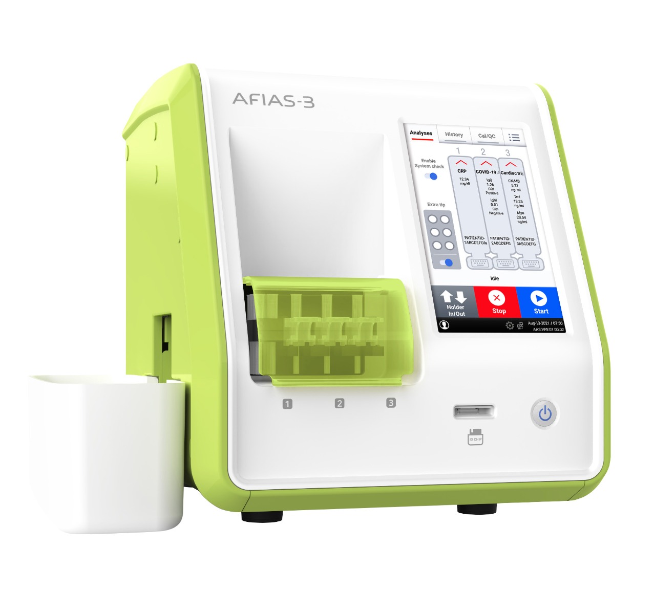 Afias-3 is an advanced immunoassay analyser for multiple testing with all-in-one cartridge system